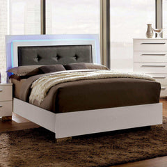 Clementine White & Gray Queen Panel Bedroom Set / 4pc - Ornate Home