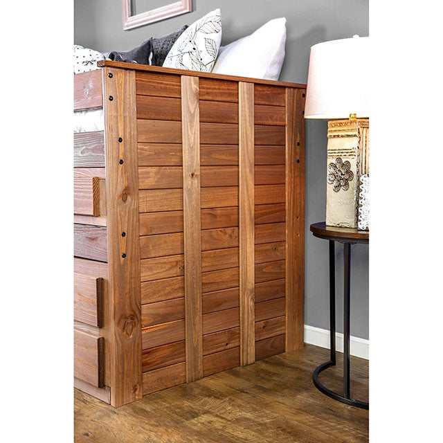 Cleo Mahogany Twin Captain Bed - Ornate Home