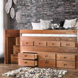 Cleo Mahogany Twin Captain Bed - Ornate Home