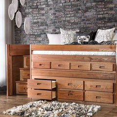 Cleo Mahogany Twin Captain Bed - Ornate Home
