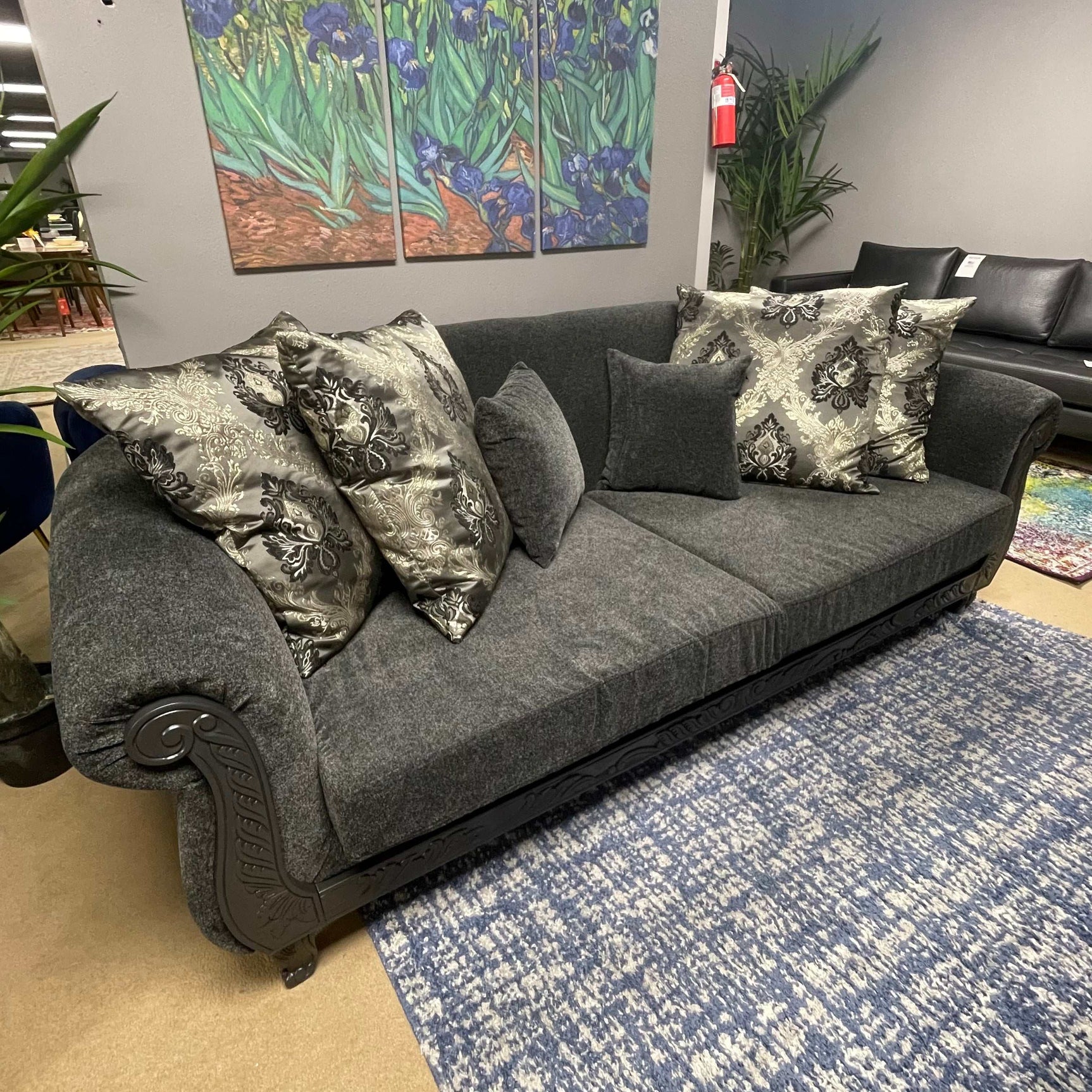 Clifton Dark Gray Sofa & Loveseat / 2pc - Ornate Home