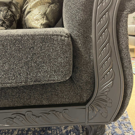 Clifton Dark Gray Sofa & Loveseat / 2pc - Ornate Home