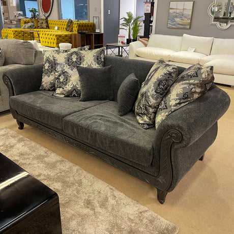 Clifton Dark Gray Sofa & Loveseat / 2pc - Ornate Home