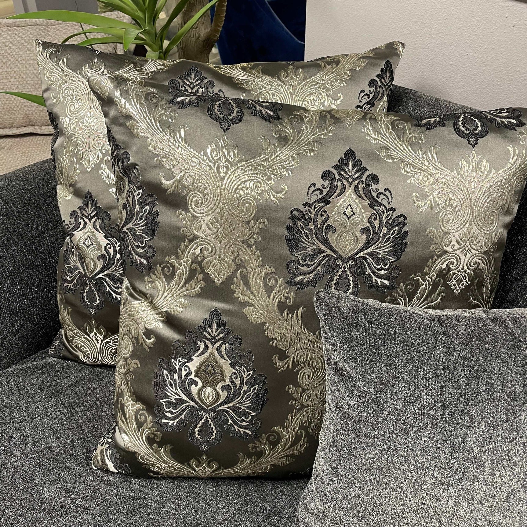 Clifton Dark Gray Sofa & Loveseat / 2pc - Ornate Home