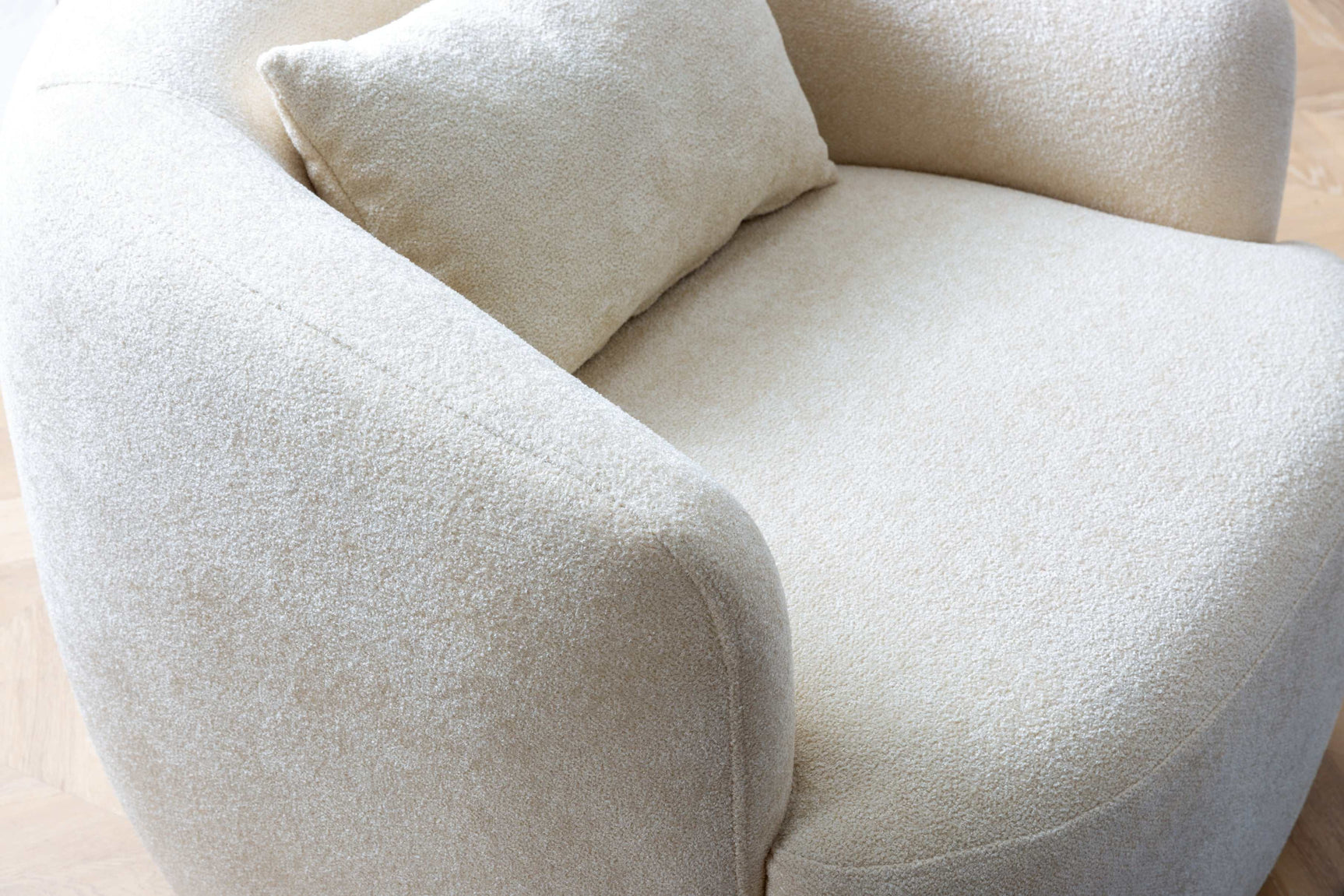 Cloe Ivory Boucle Armchair - Ornate Home