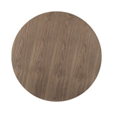 Clora Walnut & Black Round Dining Table - Ornate Home