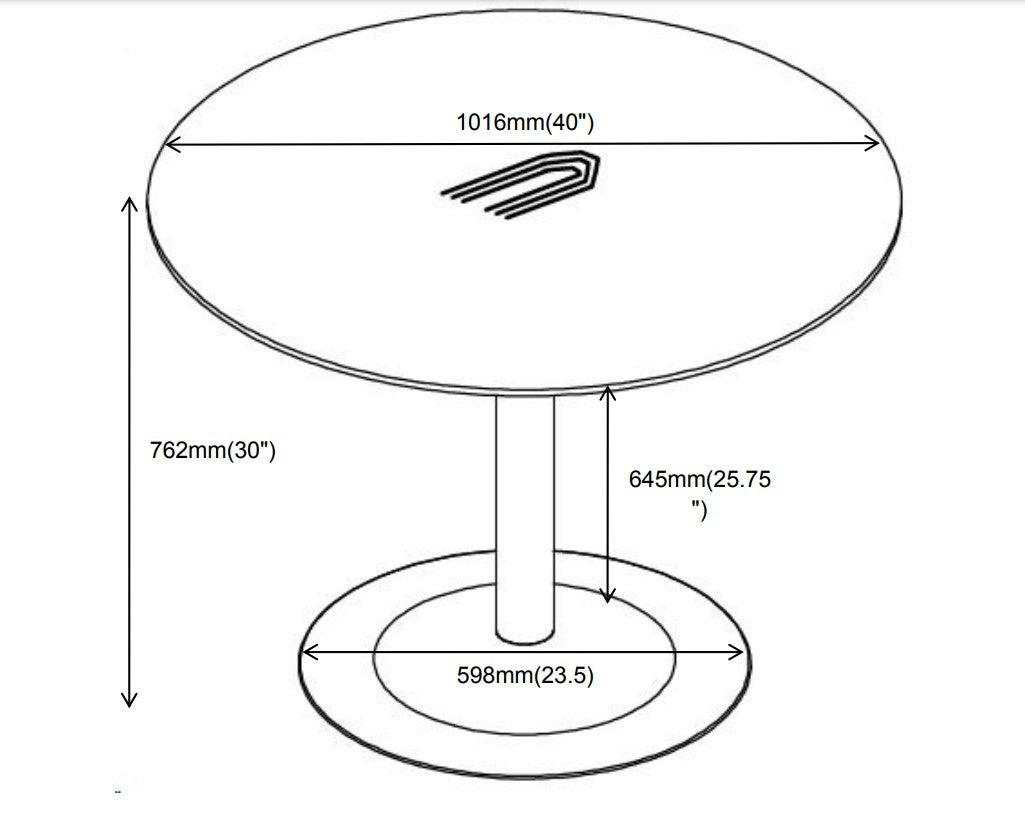 Clora Walnut & Black Round Dining Table - Ornate Home