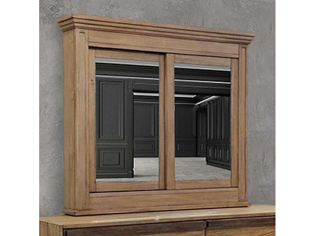 Coimbra Rustic Natural Tone Cabinet Mirror - Ornate Home