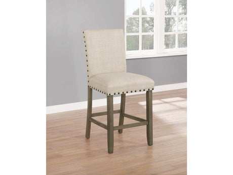 Coleman Beige & Rustic Brown Counter Height Stools (Set Of 2) - Ornate Home