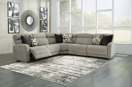 Colleyville Stone 5pc Power Reclining Sectional - Ornate Home