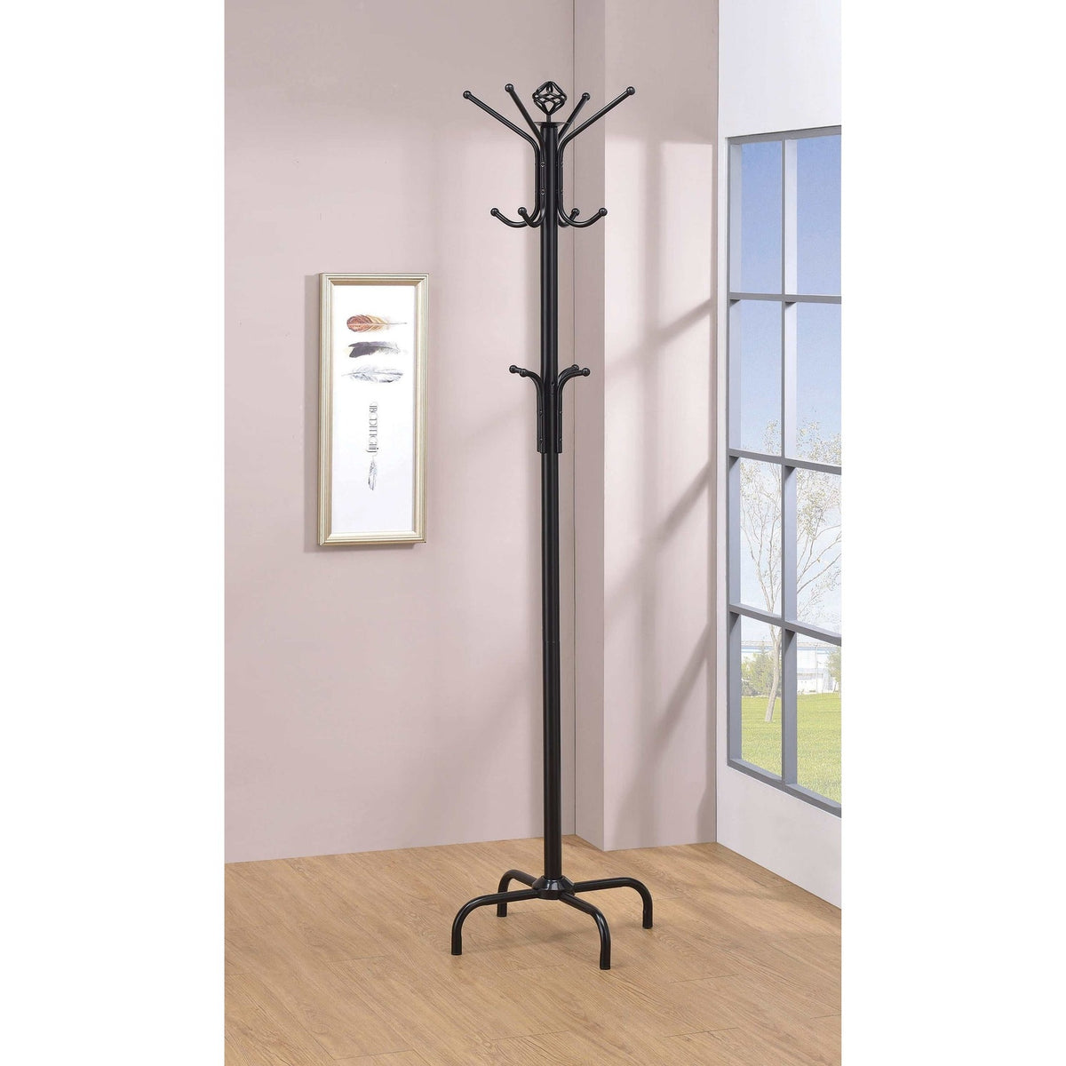 Coaster Collier Black Coat Rack | Ornate Home