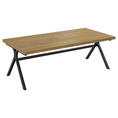 Colmar Golden Oak / Gunmetal 3 Pc Coffee Table Set - Ornate Home