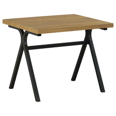 Colmar Golden Oak / Gunmetal 3 Pc Coffee Table Set - Ornate Home