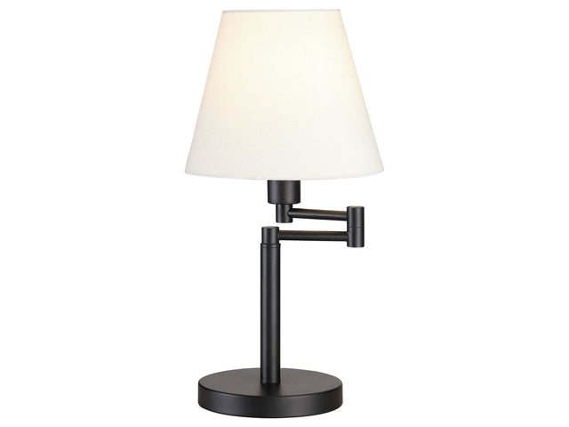 Colombe Matte Black / Off White Table Lamp - Ornate Home