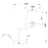 Colombe Matte Black / Off White Table Lamp - Ornate Home