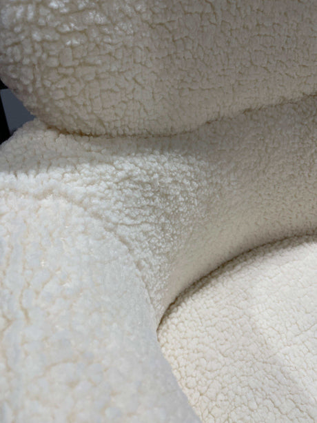 Connock White Teddy Sherpa Accent Chair - Ornate Home
