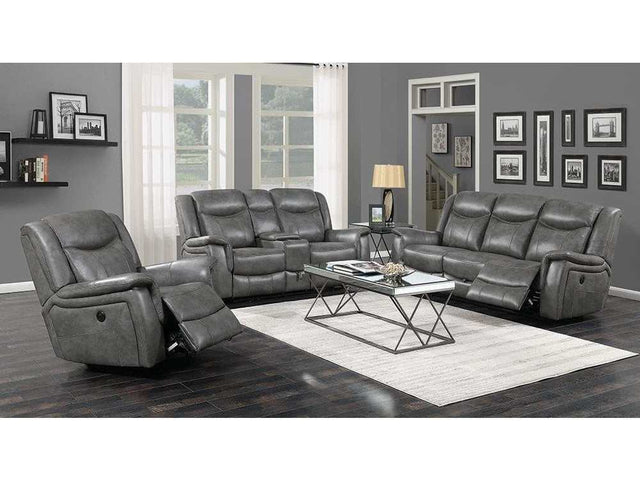 Conrad Grey 3pc Motion Living Room Set - Ornate Home