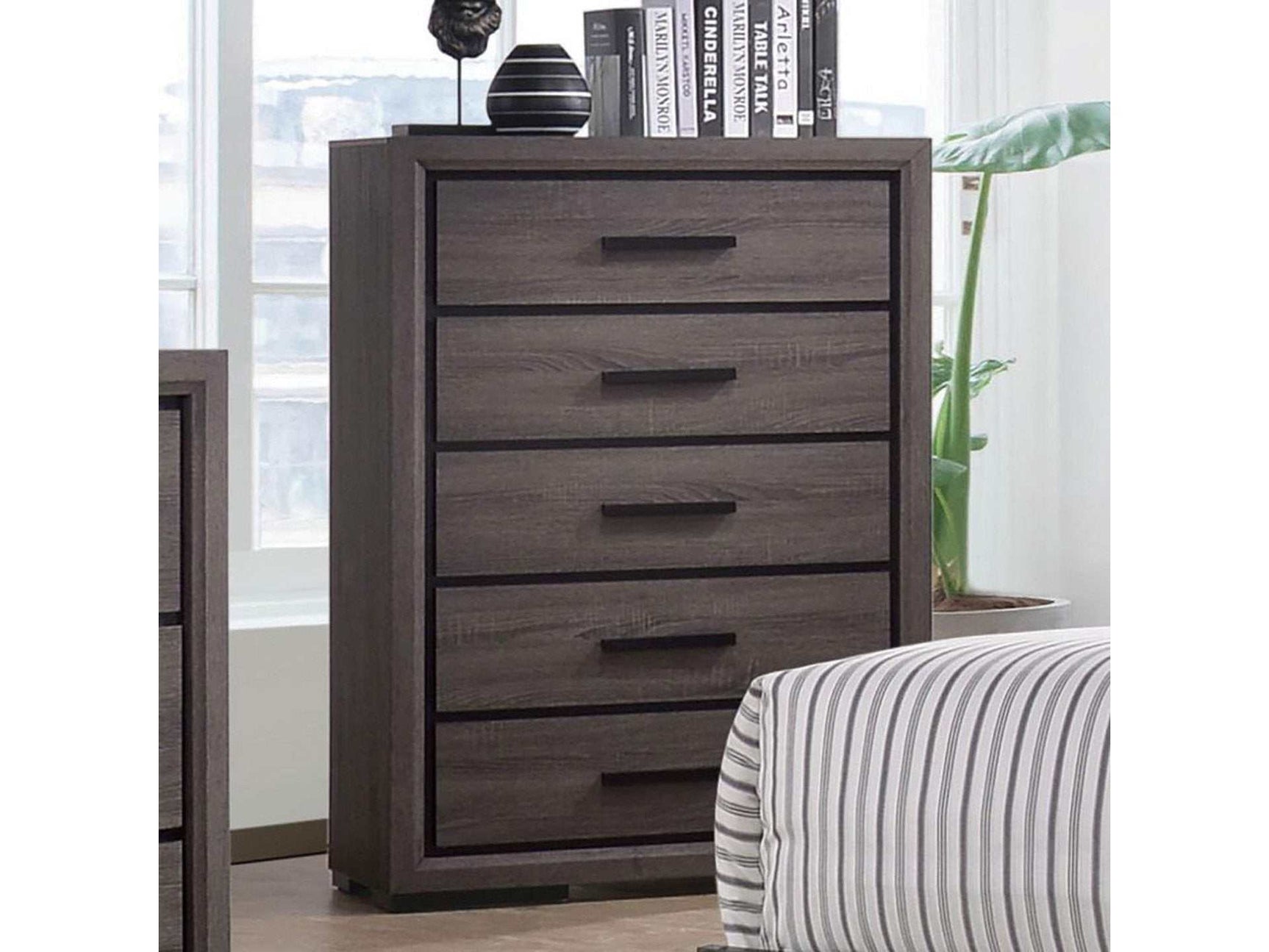 Conwy Gray Chest - Ornate Home