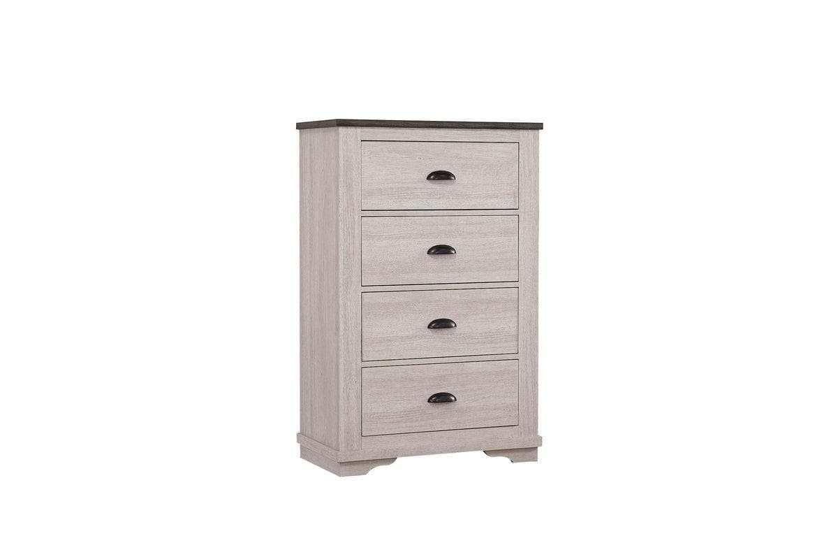 Coralee Chalk/Grey Sleigh Bedroom Set - Ornate Home