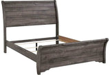 Coralee Gray King Sleigh Bed - Ornate Home