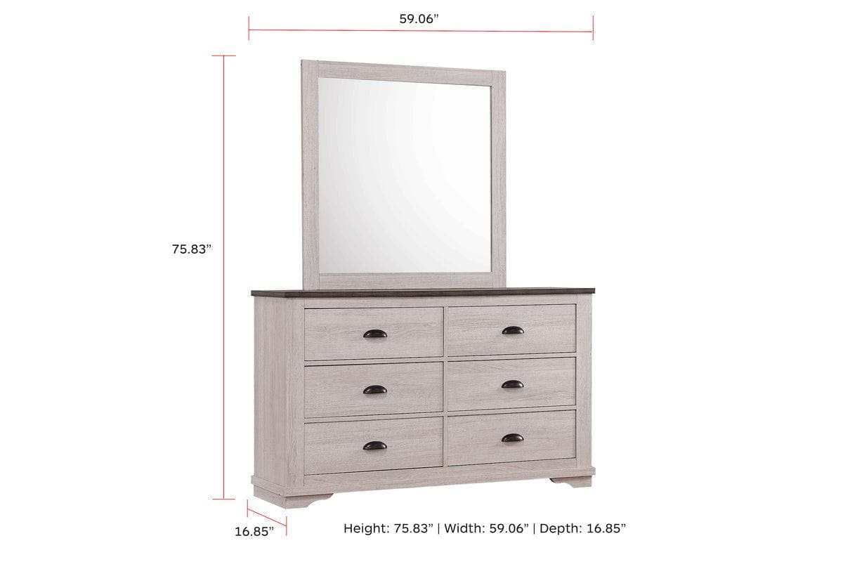 Coralee White Dresser - Ornate Home