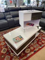 Corinne White & Dark Oak End Table - Ornate Home