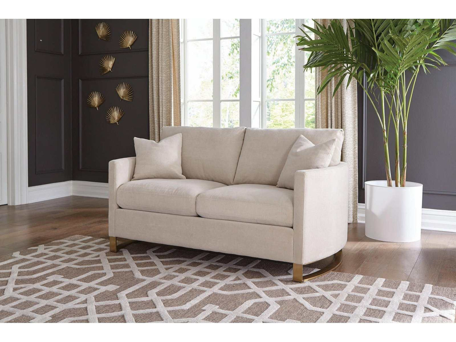 Corliss Beige Stationary Loveseat - Ornate Home