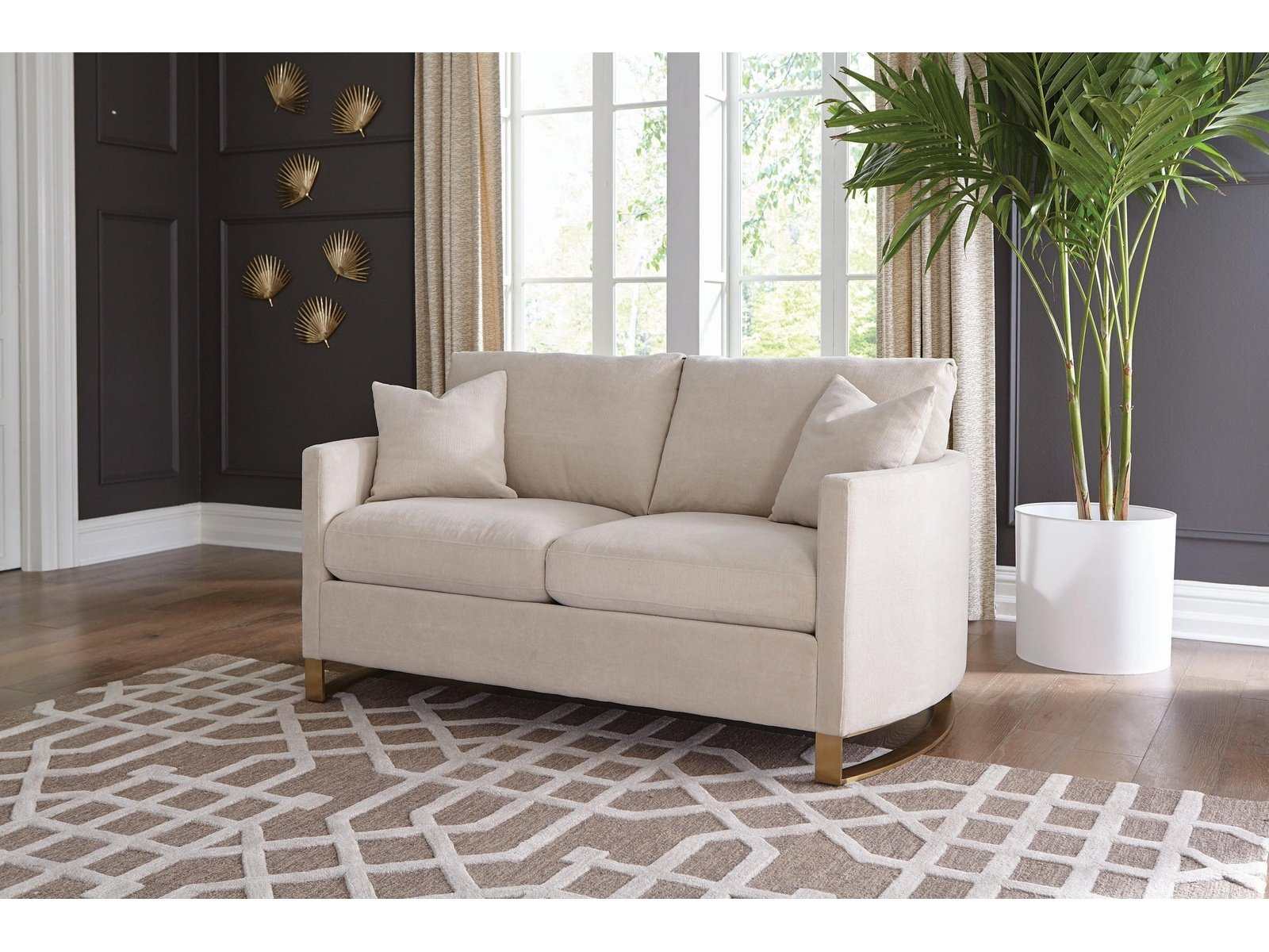 Corliss Beige Stationary Loveseat - Ornate Home