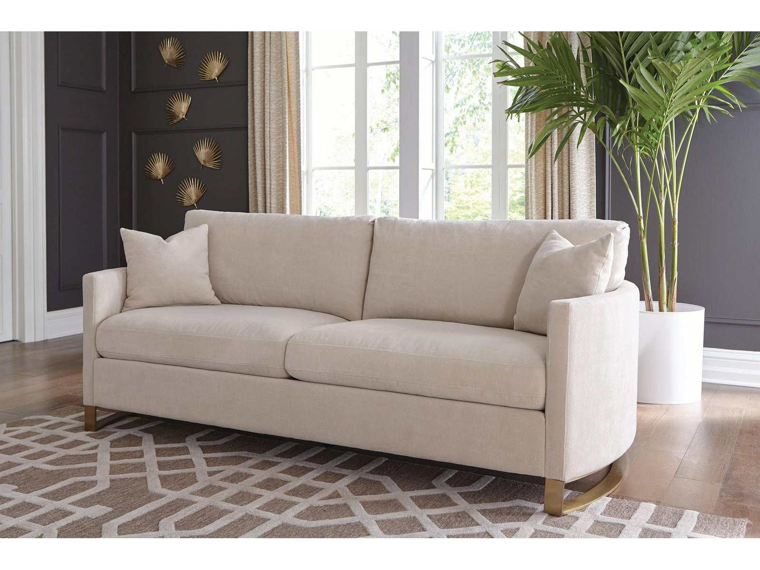 Corliss Beige Stationary Sofa - Ornate Home