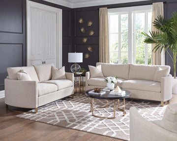 Corliss Beige Stationary Sofa - Ornate Home