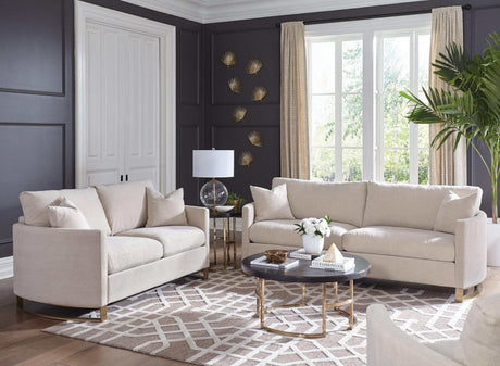 Corliss Beige Stationary Sofa - Ornate Home