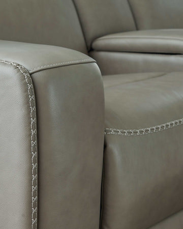Correze Gray 3pc Power Reclining Sectional Sofa - Ornate Home