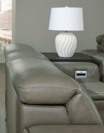 Correze Gray 3pc Power Reclining Sectional Sofa - Ornate Home