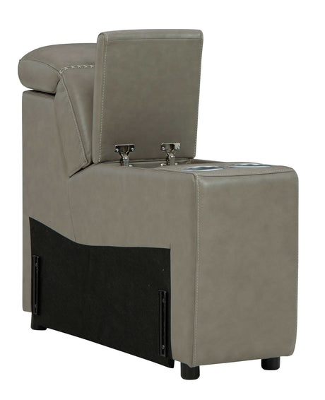 Correze Gray 3pc Power Reclining Sectional w/ Chaise - Ornate Home