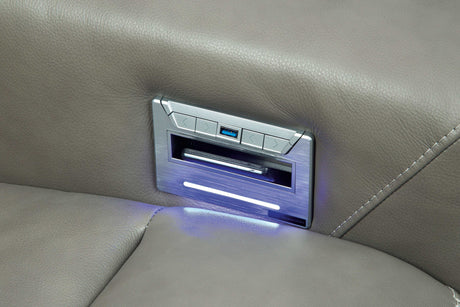 Correze Gray 5pc Power Reclining Sectional w/ LAF Chaise - Ornate Home