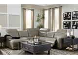Correze Gray 5pc Power Reclining Sectional w/ LAF Chaise - Ornate Home