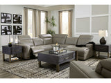 Correze Gray 5pc Power Reclining Sectional w/ RAF Chaise - Ornate Home