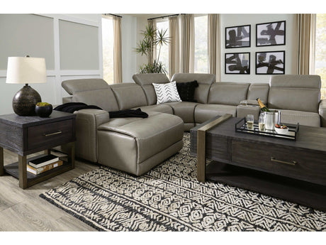 Correze Gray 6pc Power Reclining Sectional w/ LAF Chaise - Ornate Home