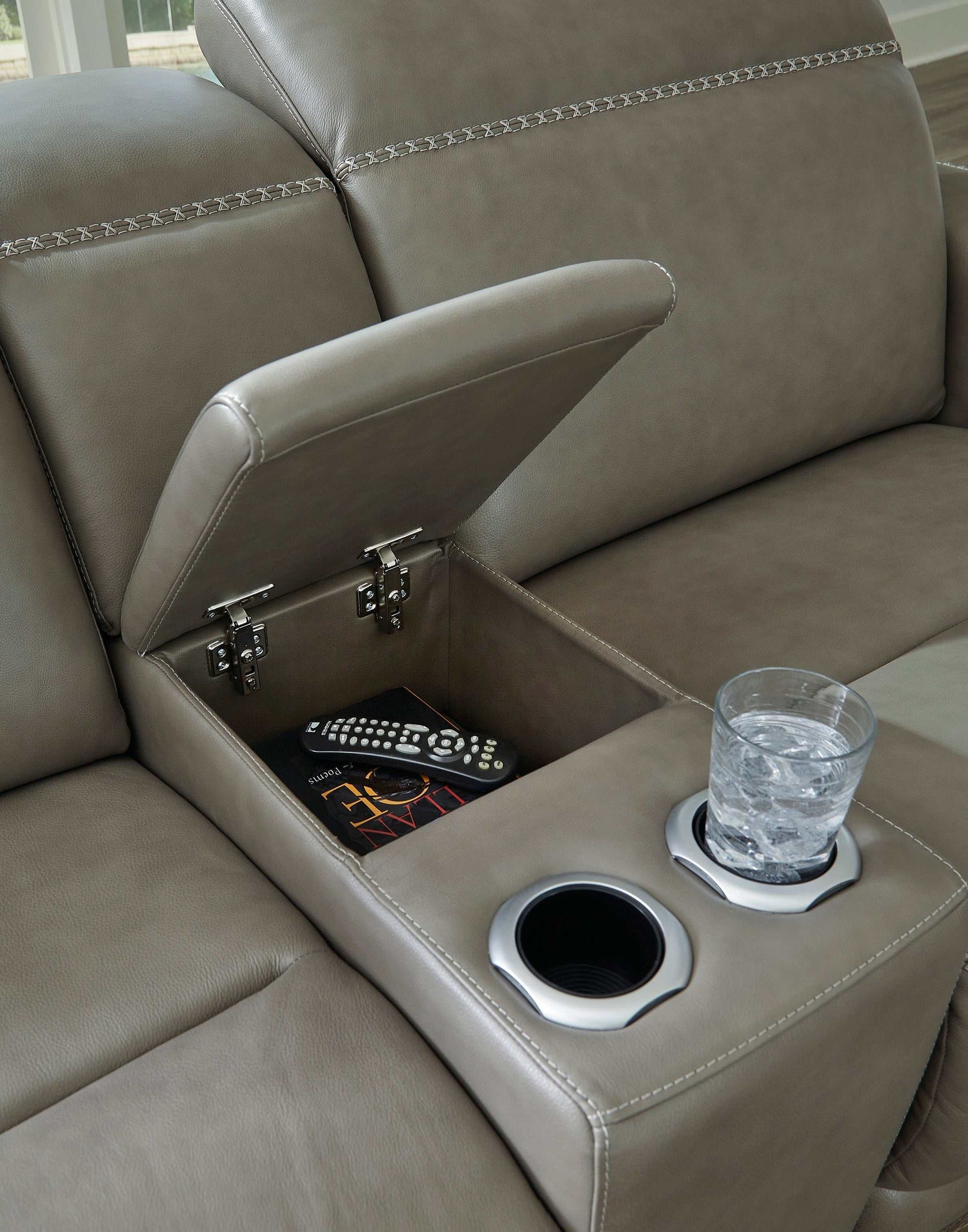 Correze Gray 6pc Power Reclining Sectional w/ RAF Chaise - Ornate Home