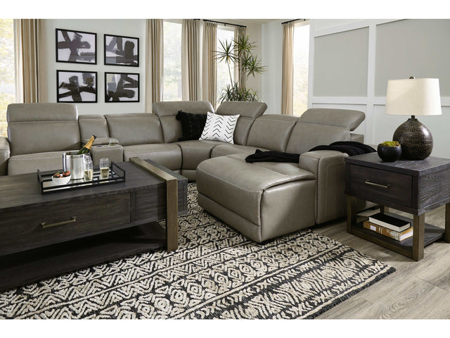 Correze Gray 6pc Power Reclining Sectional w/ RAF Chaise - Ornate Home