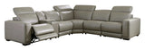 Correze Gray 6pc Power Reclining Sectional w/ Storage Console - Ornate Home