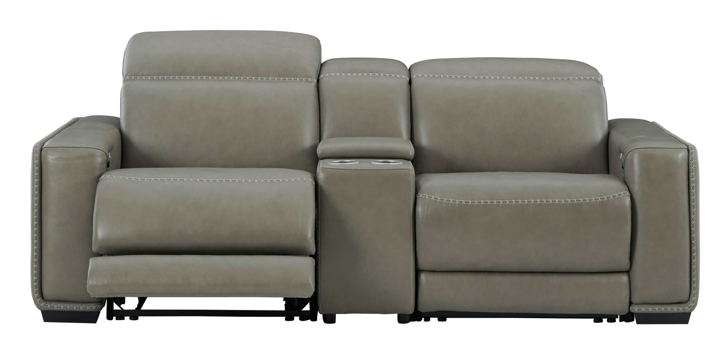 Correze Gray Power Reclining Sectional w/ Storage Console - Ornate Home