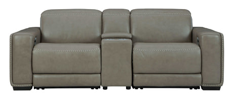 Correze Gray Power Reclining Sectional w/ Storage Console - Ornate Home