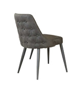 Cosmo Grey / Gunmetal Side Chair - Ornate Home