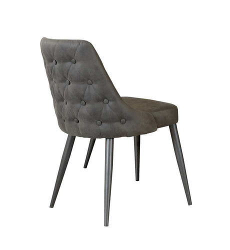 Cosmo Grey / Gunmetal Side Chair - Ornate Home