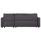 Crane Sleeper Sectional Sofa Grey with Storage Space - Ornate Home