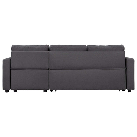 Crane Sleeper Sectional Sofa Grey with Storage Space - Ornate Home