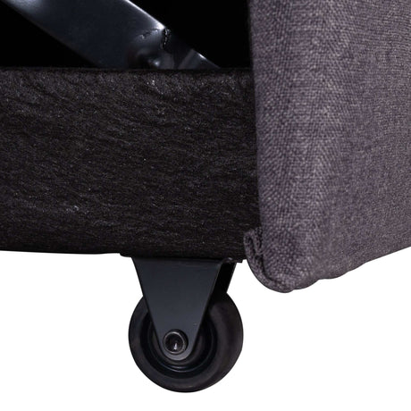 Crane Sleeper Sectional Sofa Grey with Storage Space - Ornate Home