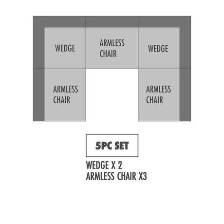 Crosby Deep Blue Modular Sectional Sofa PreSets - Ornate Home