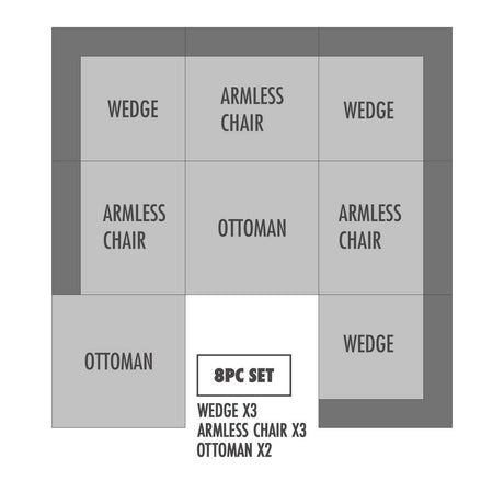 Crosby Deep Blue Modular Sectional Sofa PreSets - Ornate Home